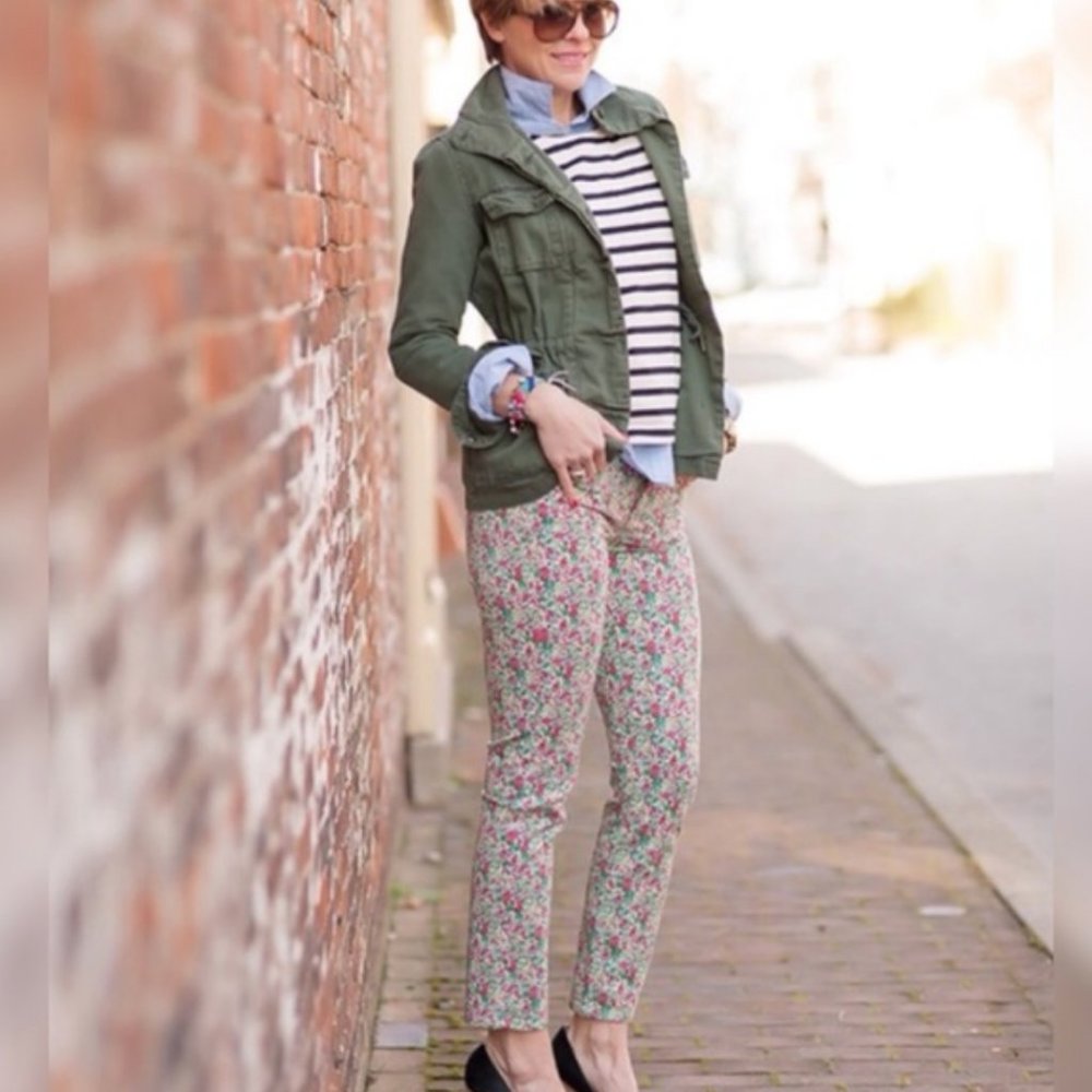 J.Crew Liberty Toothpick Jean Emma Georgina Floral Pants